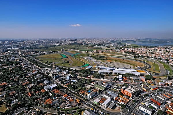 Vista aérea do autódromo de Interlagos. São Paulo.