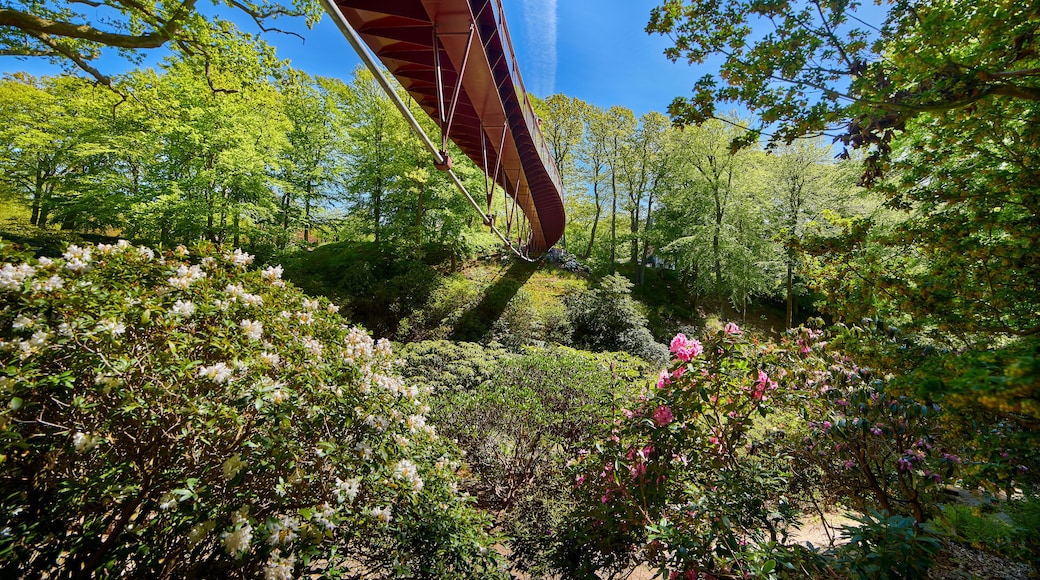 Sofia bridge over the rhododendron ravine at Sofiero royal castle in Helsingborg Sweden.