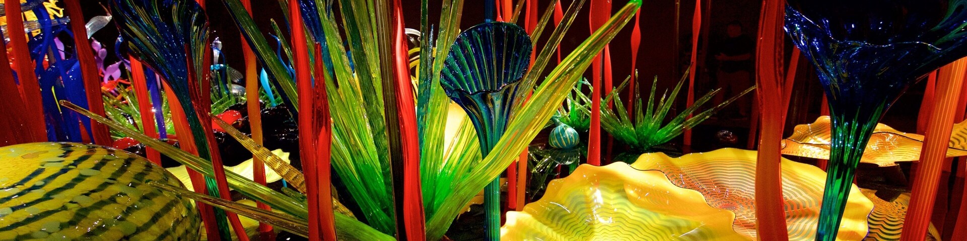 Dale Chihuly Glass Museum which includes art and interior views