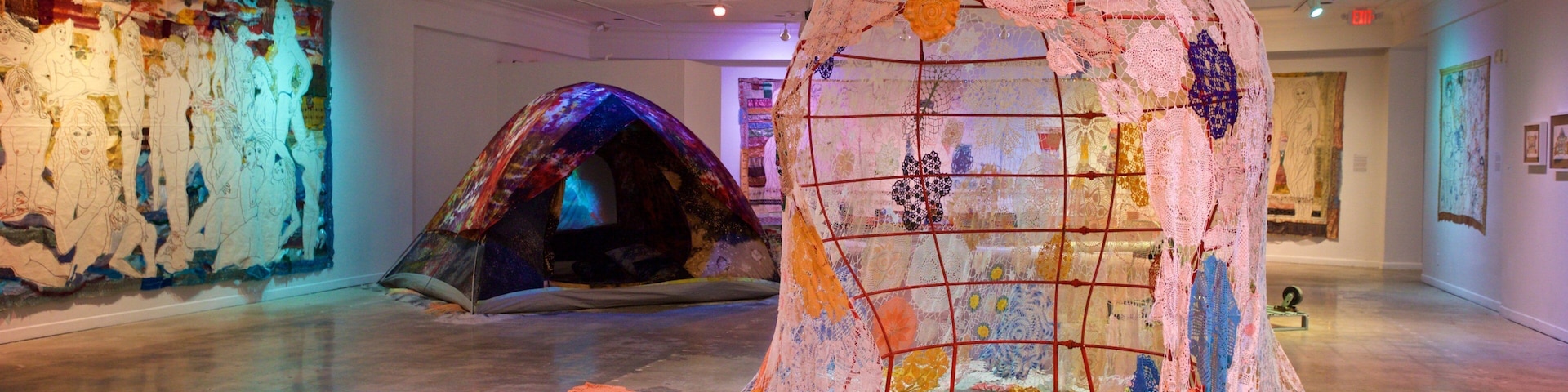 Art and Culture Center of Hollywood showing interior views and art