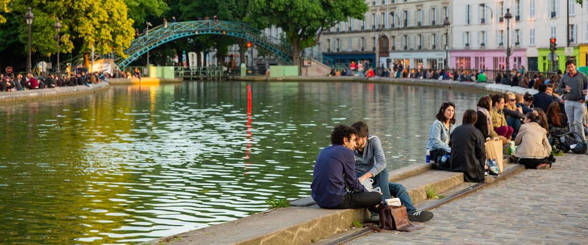 Canal Saint-Martin inclusief een rivier of beek
