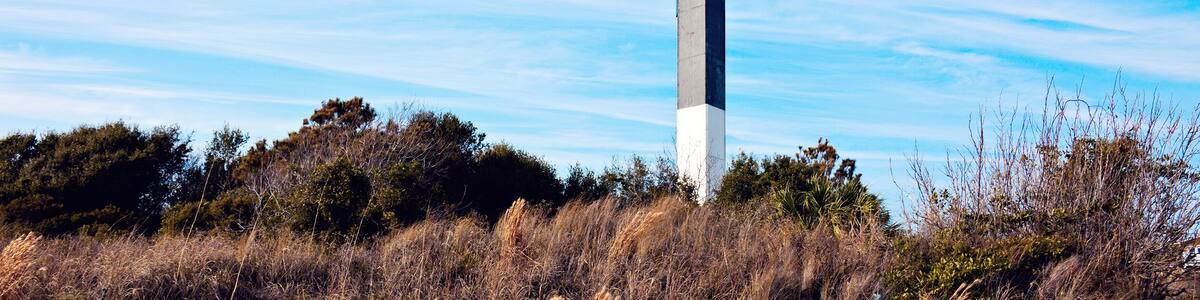 Charleston lighthouse located on Sullivan's Island in South Carolina