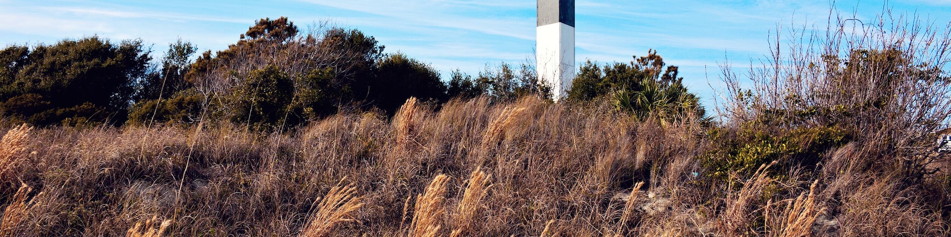 Charleston lighthouse located on Sullivan's Island in South Carolina