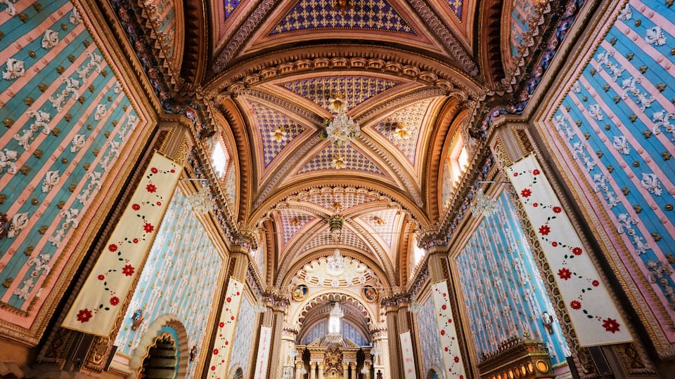 Interior of Santuario de la Virgen del Carmen, Tlalpujahua, Michoacan, Mexico