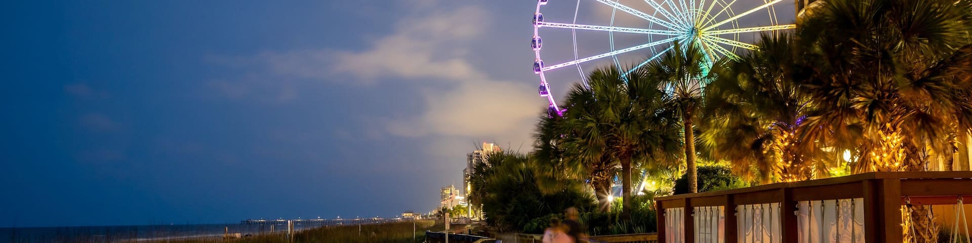 SkyWheel Myrtle Beach showing night scenes