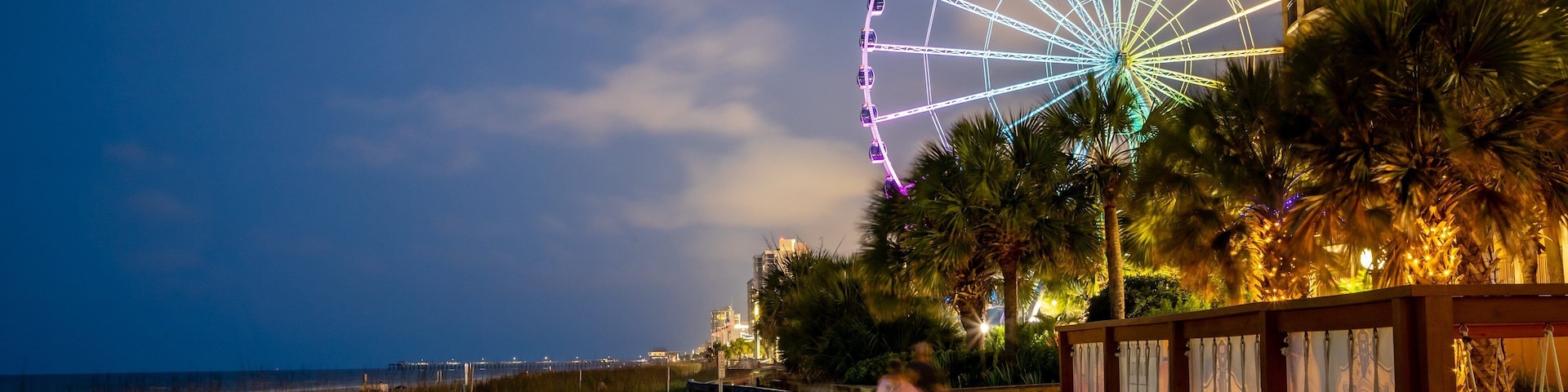 SkyWheel Myrtle Beach showing night scenes