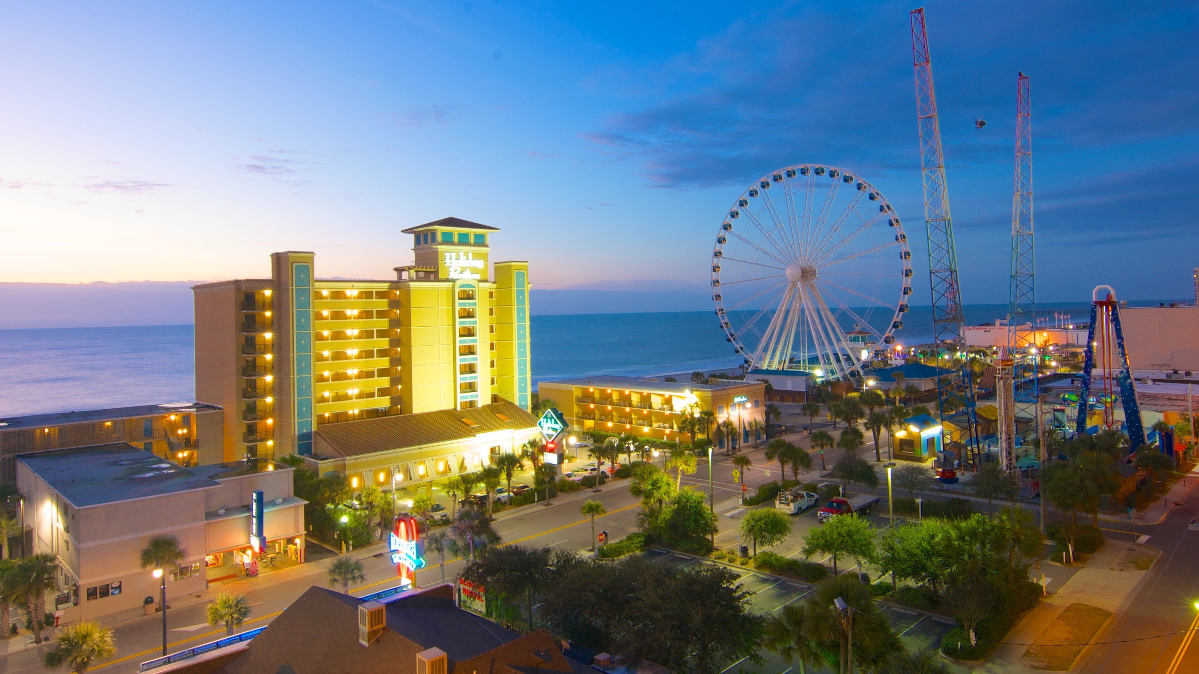 SkyWheel Myrtle Beach featuring general coastal views and rides
