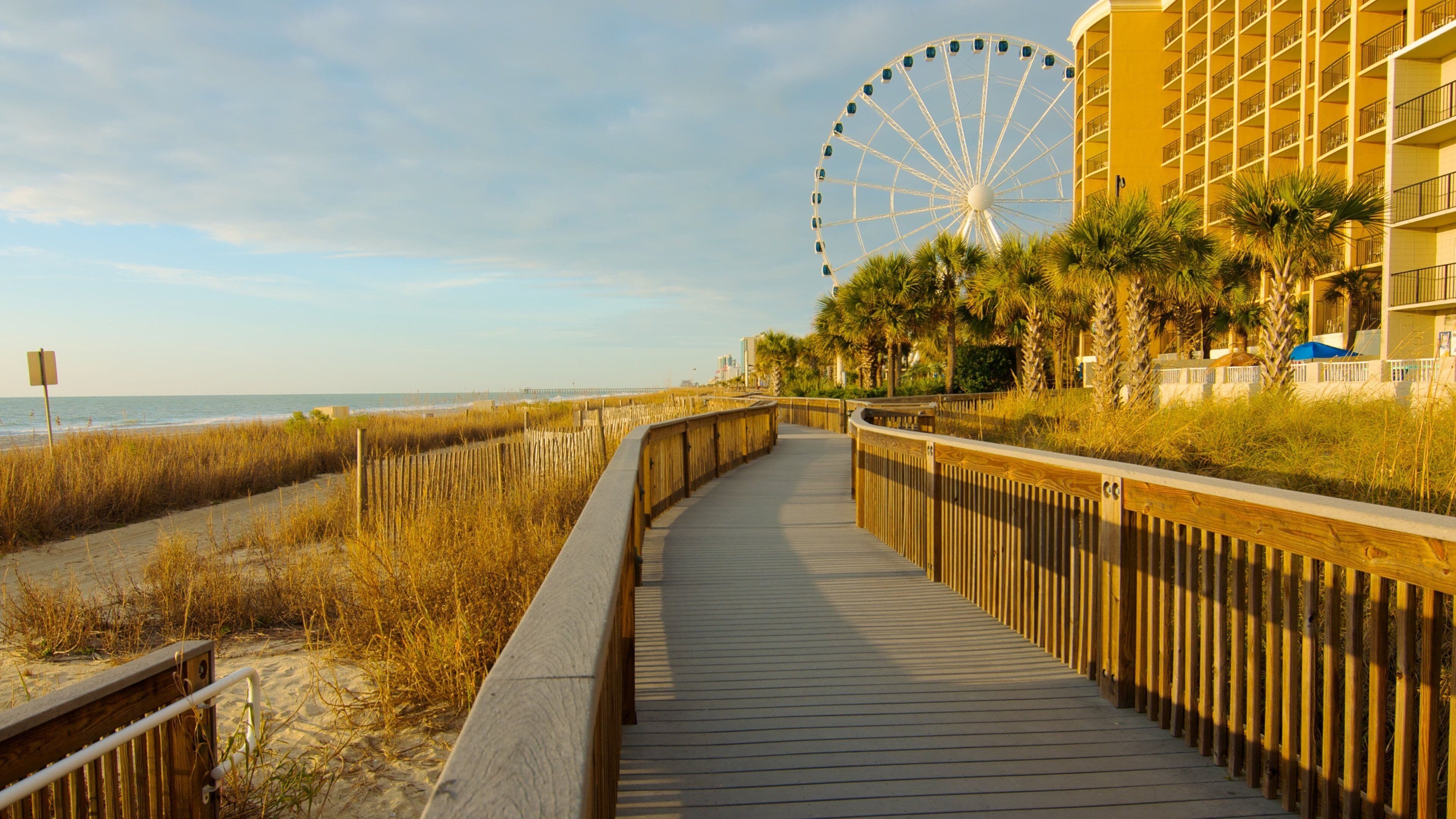 SkyWheel Myrtle Beach mit einem allgemeine Küstenansicht