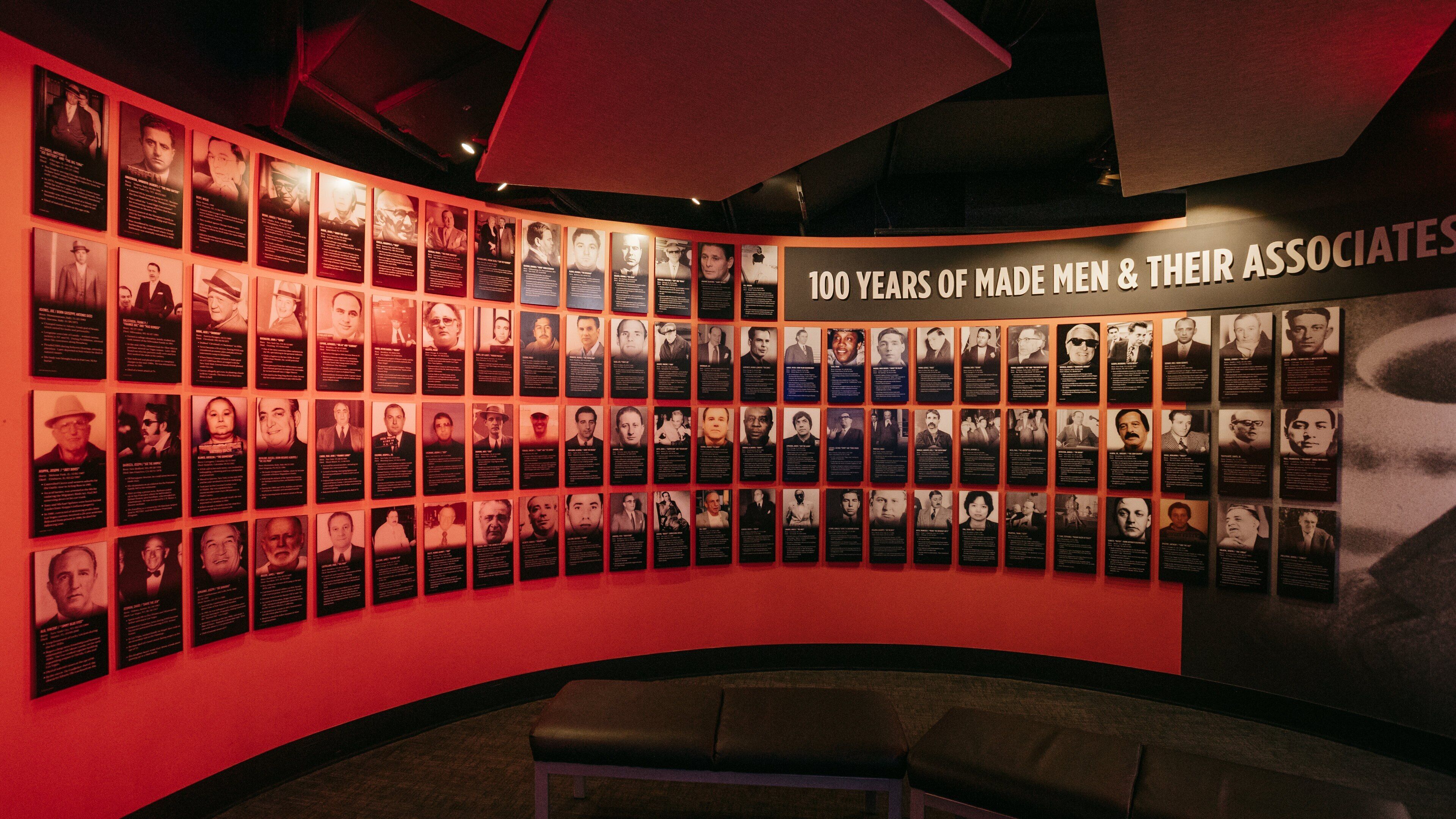 Mob Museum showing signage and interior views
