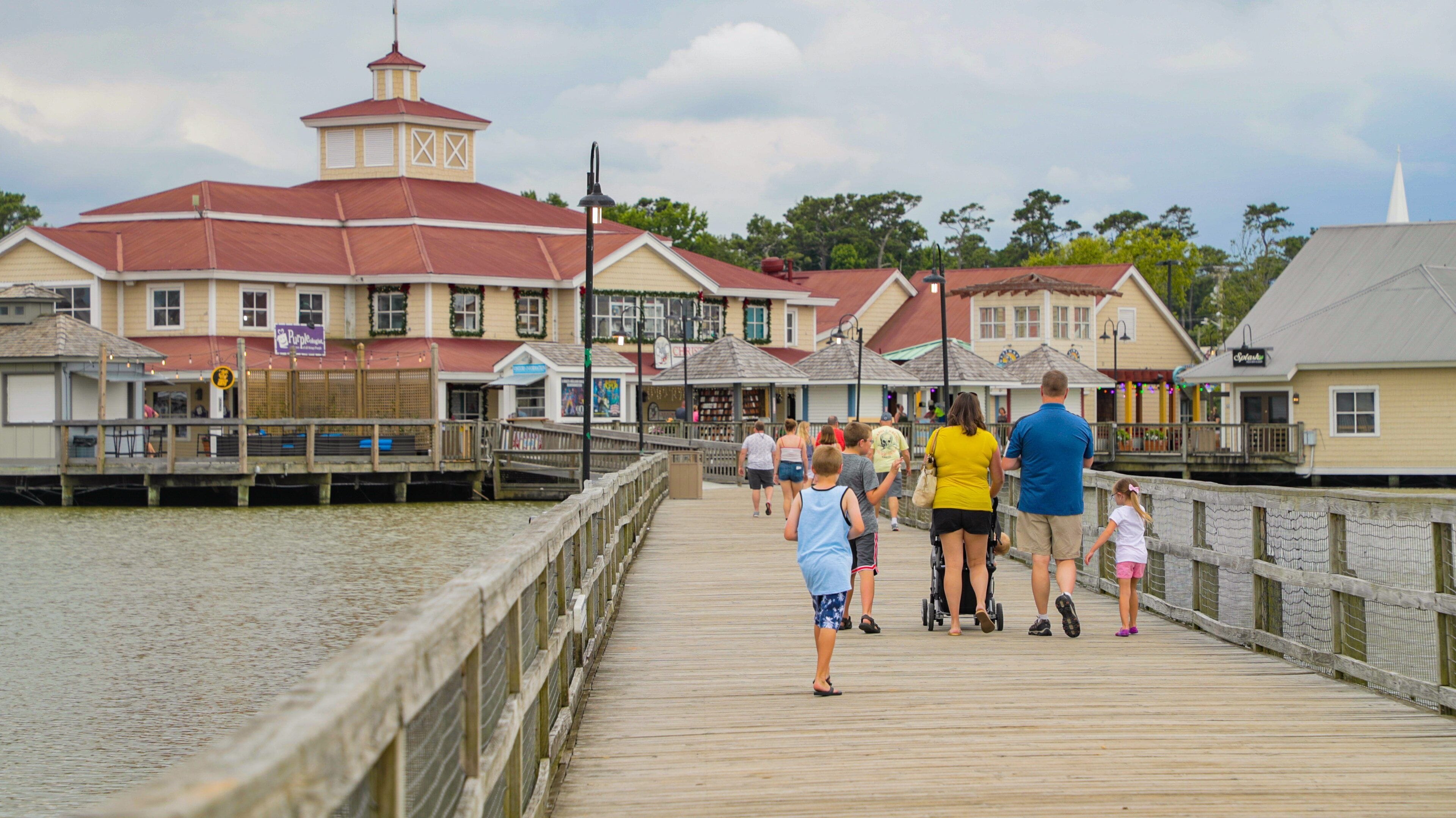 Barefoot Landing as well as a family