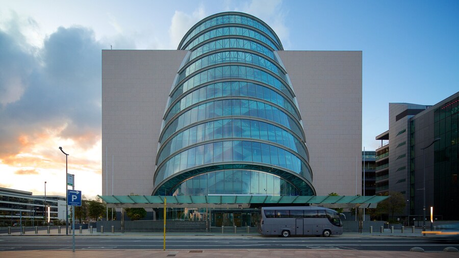The Convention Centre Dublin which includes a city and modern architecture