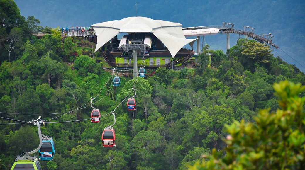 Panoramic pictures of the peaks of Gunung Mat Chincang Mountain with the famous Langkawi Cable Car