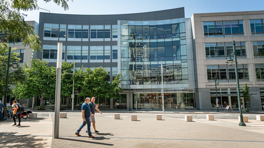 Amazon Corporate Headquarters featuring street scenes