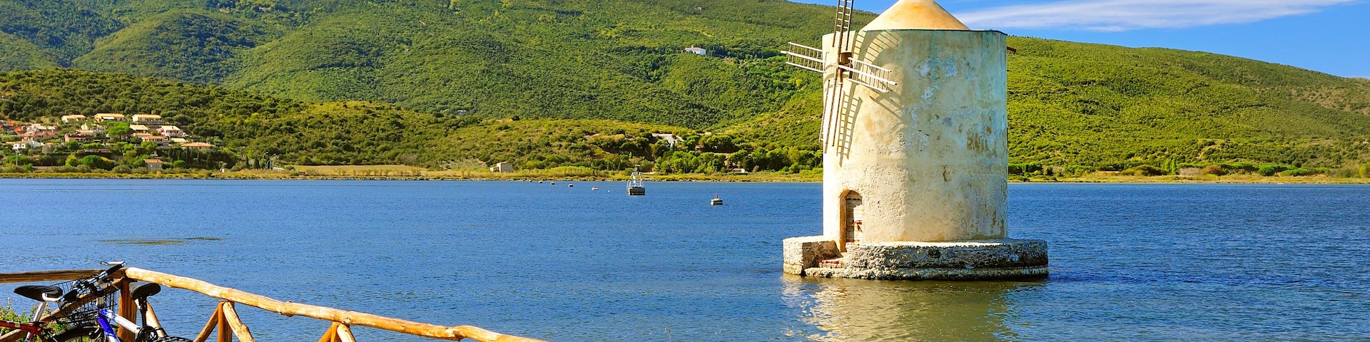 Old windmill in harbor of orbetello (Toscana), Shutterstock ID 108963332, SF SSA Case with Manager Approval: Case 07151371, Job: Prepay credit, Client/Licensee: , Other: