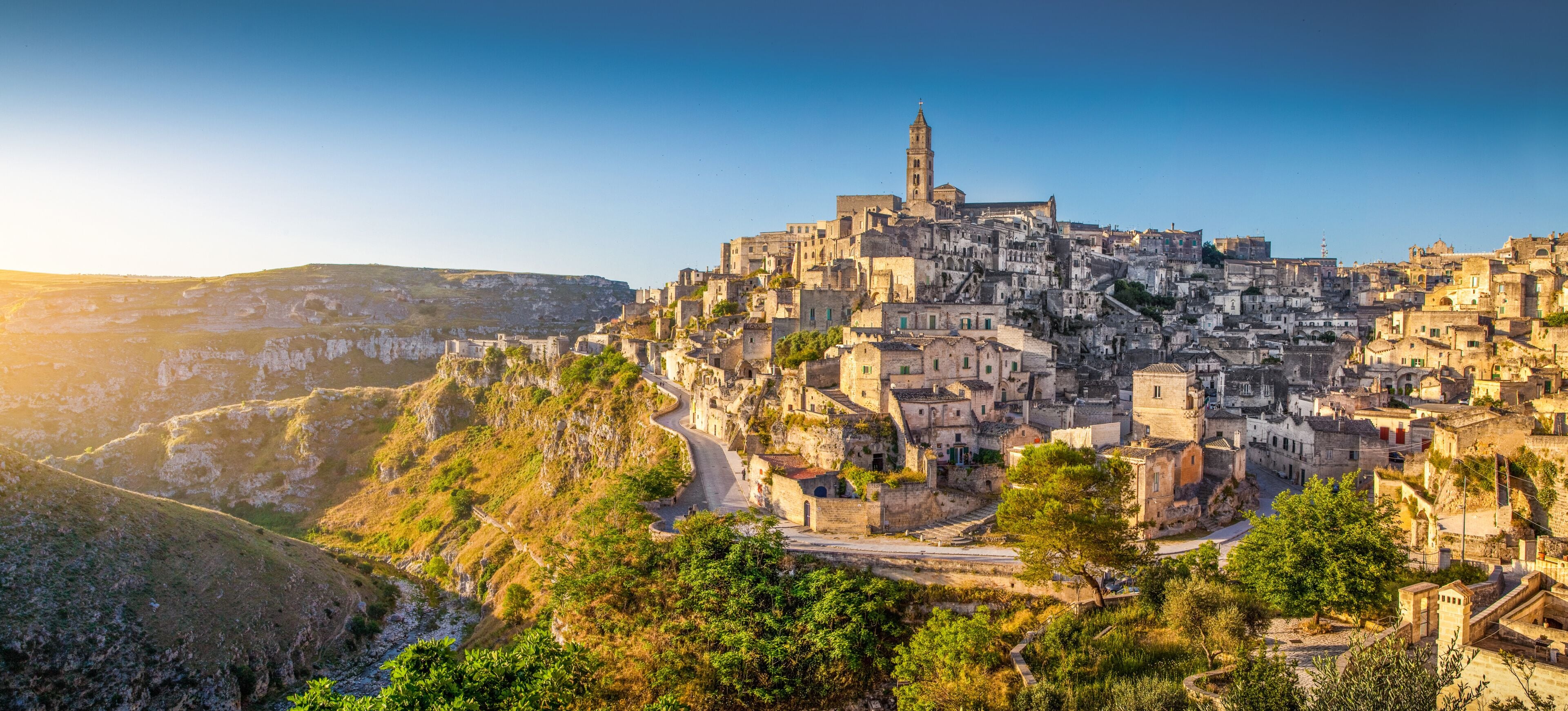 Ancient town of Matera at sunrise, Basilicata, Italy