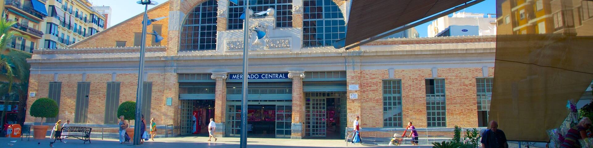 Central Market which includes a square or plaza, a city and markets