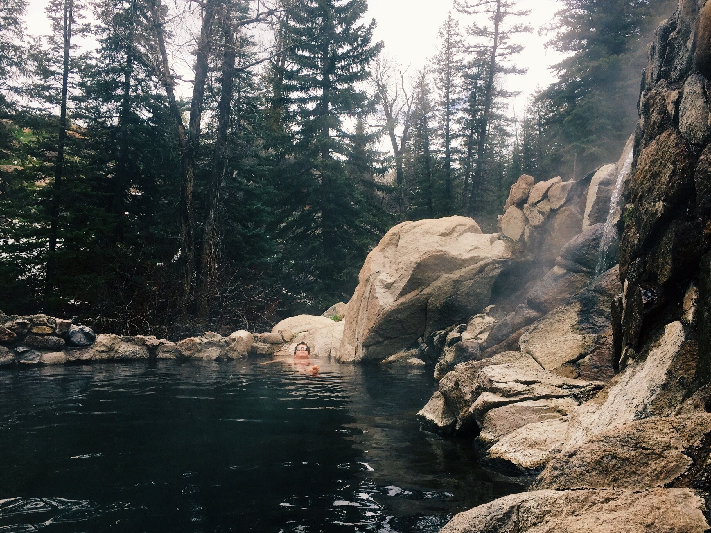 Another cool hot spring water fall! This place is right on the river. Dip your toes in the ice cold river and soak in a spring at the same time (!!!) #waterlust