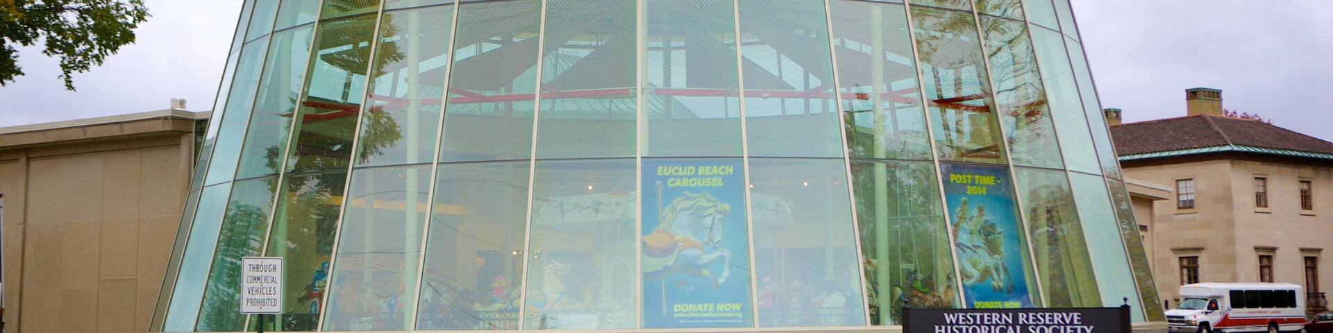 Western Reserve Historical Society showing modern architecture and a city