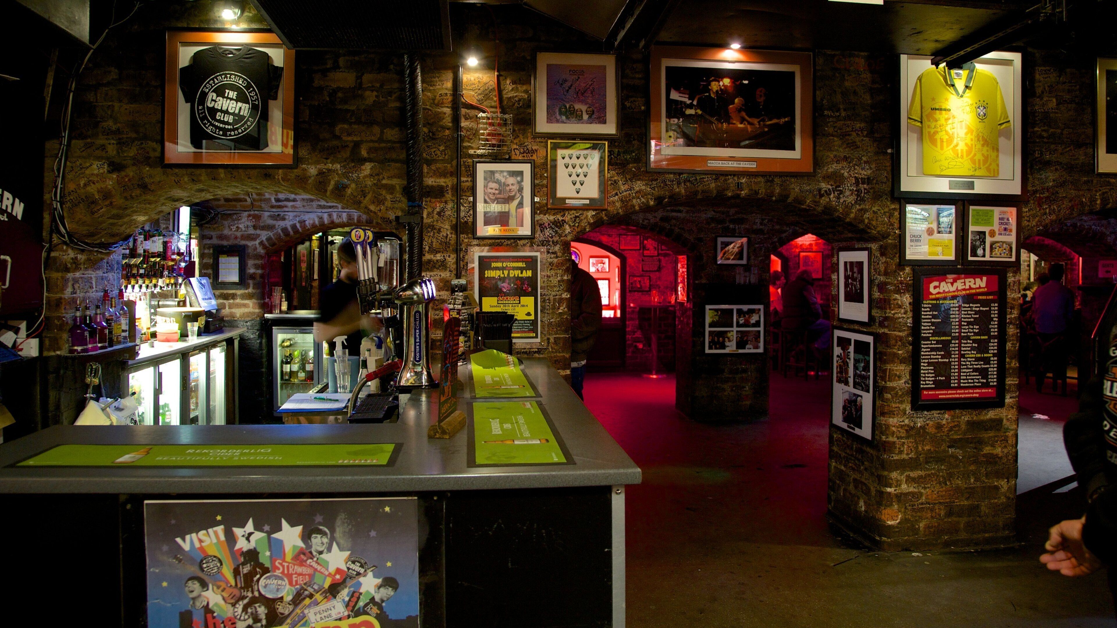 Cavern Club featuring interior views and a bar