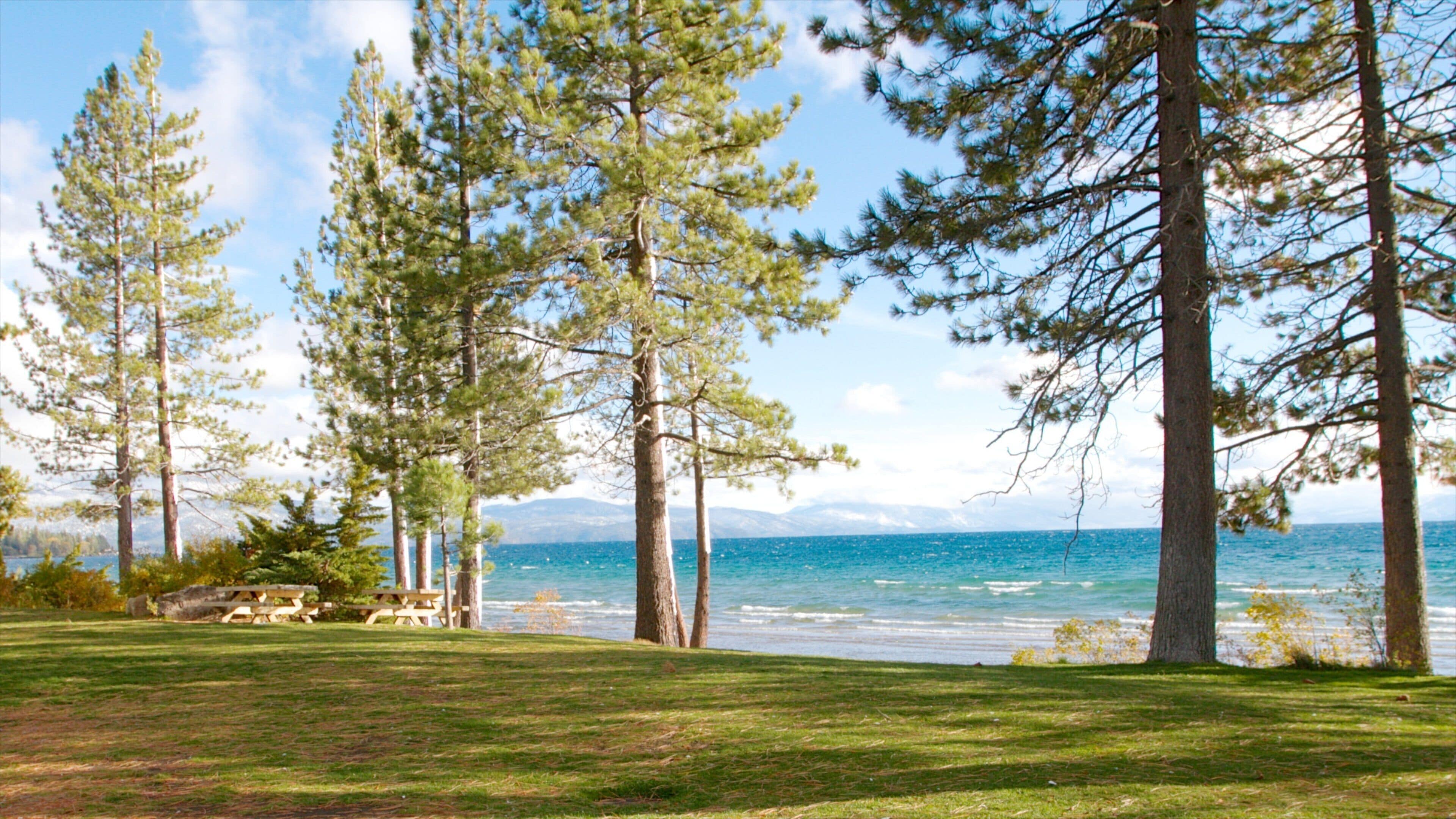 Kings Beach State Recreation Area which includes landscape views and general coastal views