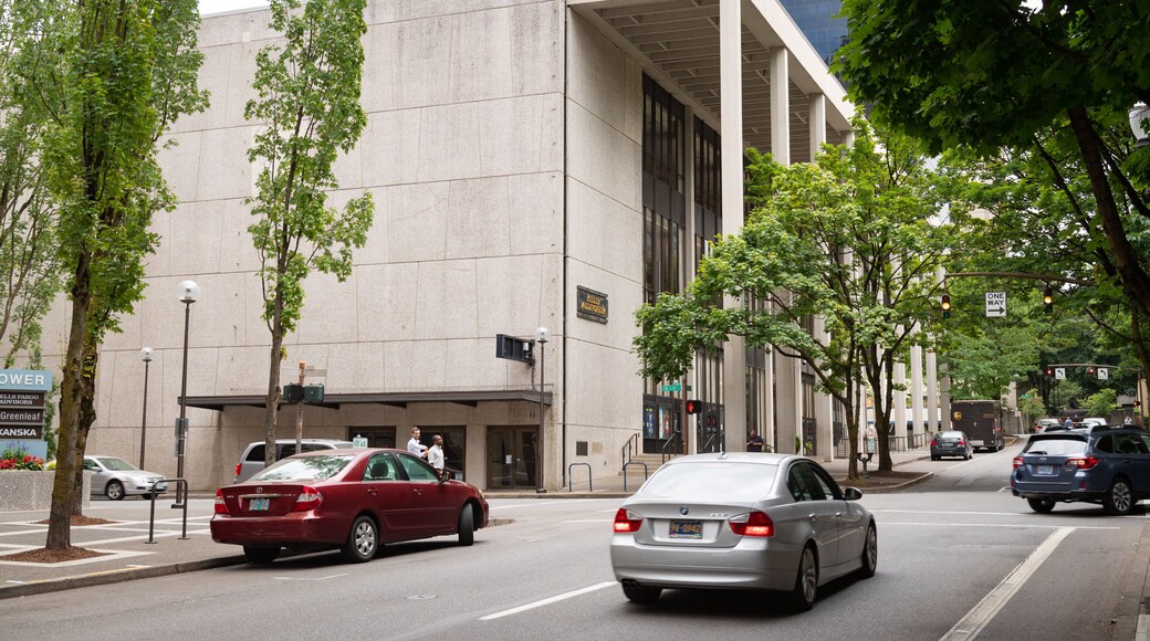 Keller Auditorium which includes a city