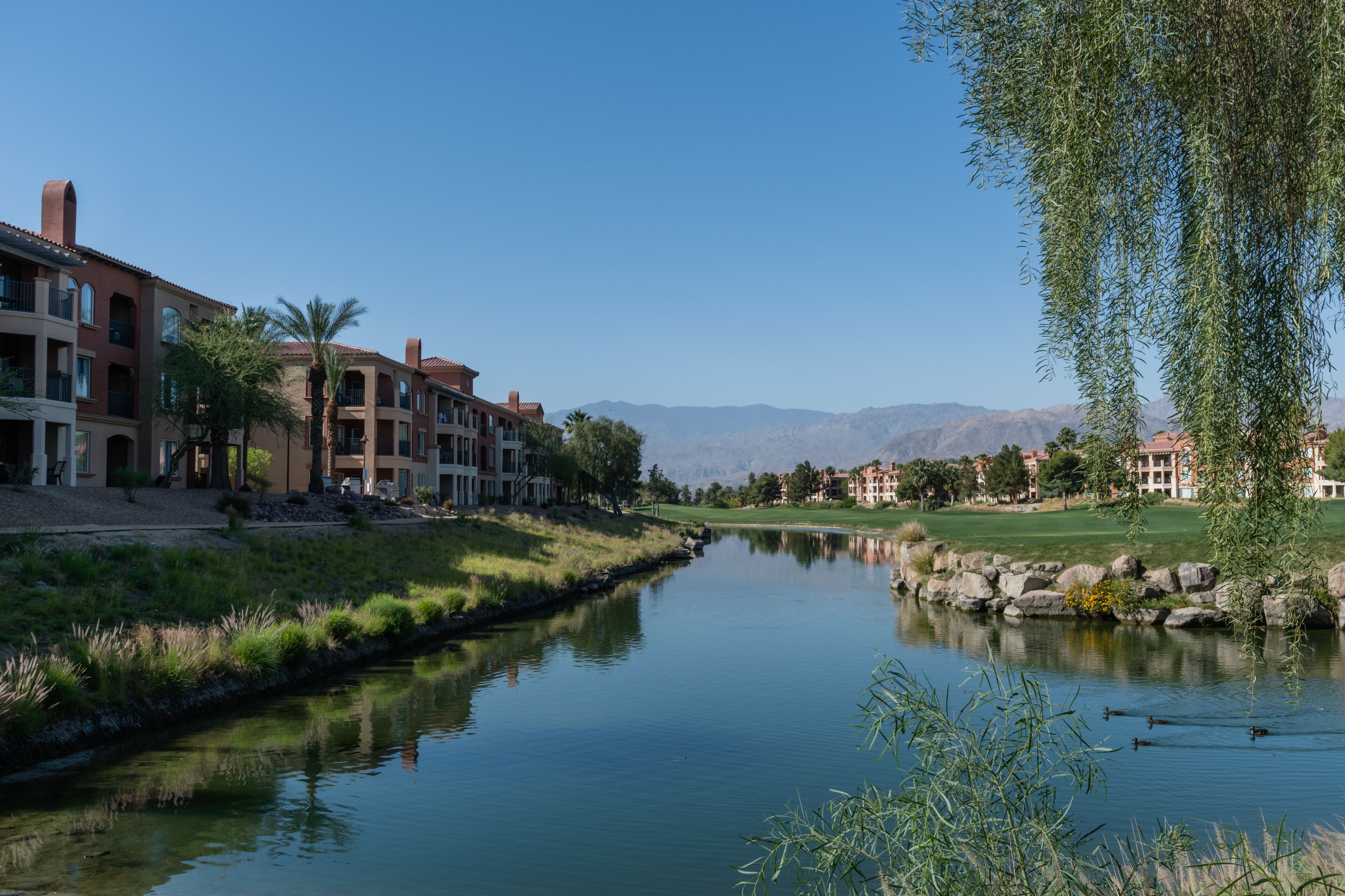 Scenic Palm Desert resort vista, Southern California