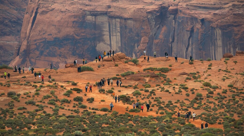 Horseshoe Bend featuring desert views, a gorge or canyon and tranquil scenes
