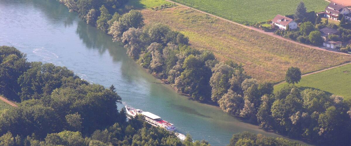 Aerial View of the Rhine in Hemishofen