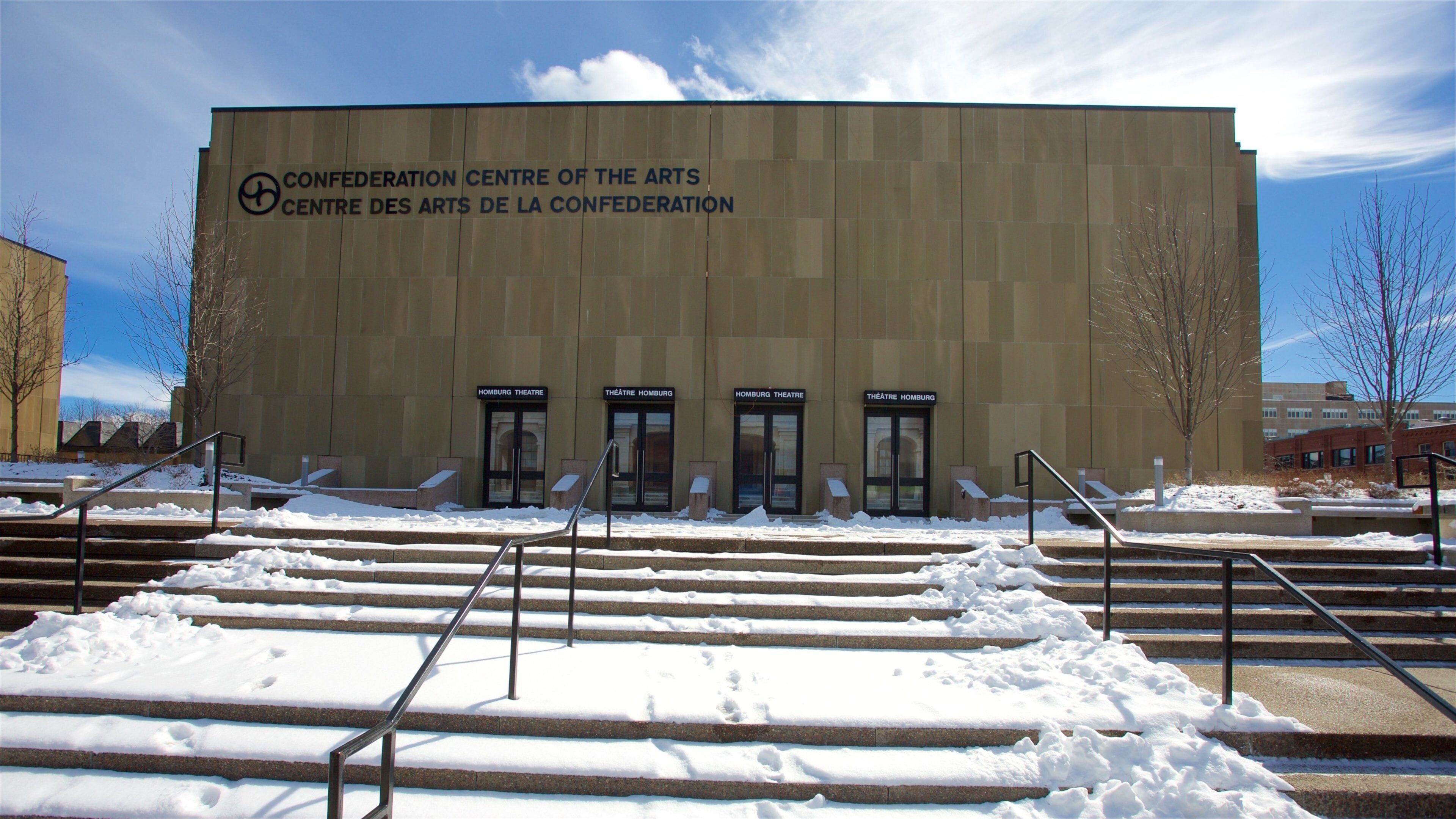 Confederation Centre of the Arts showing snow