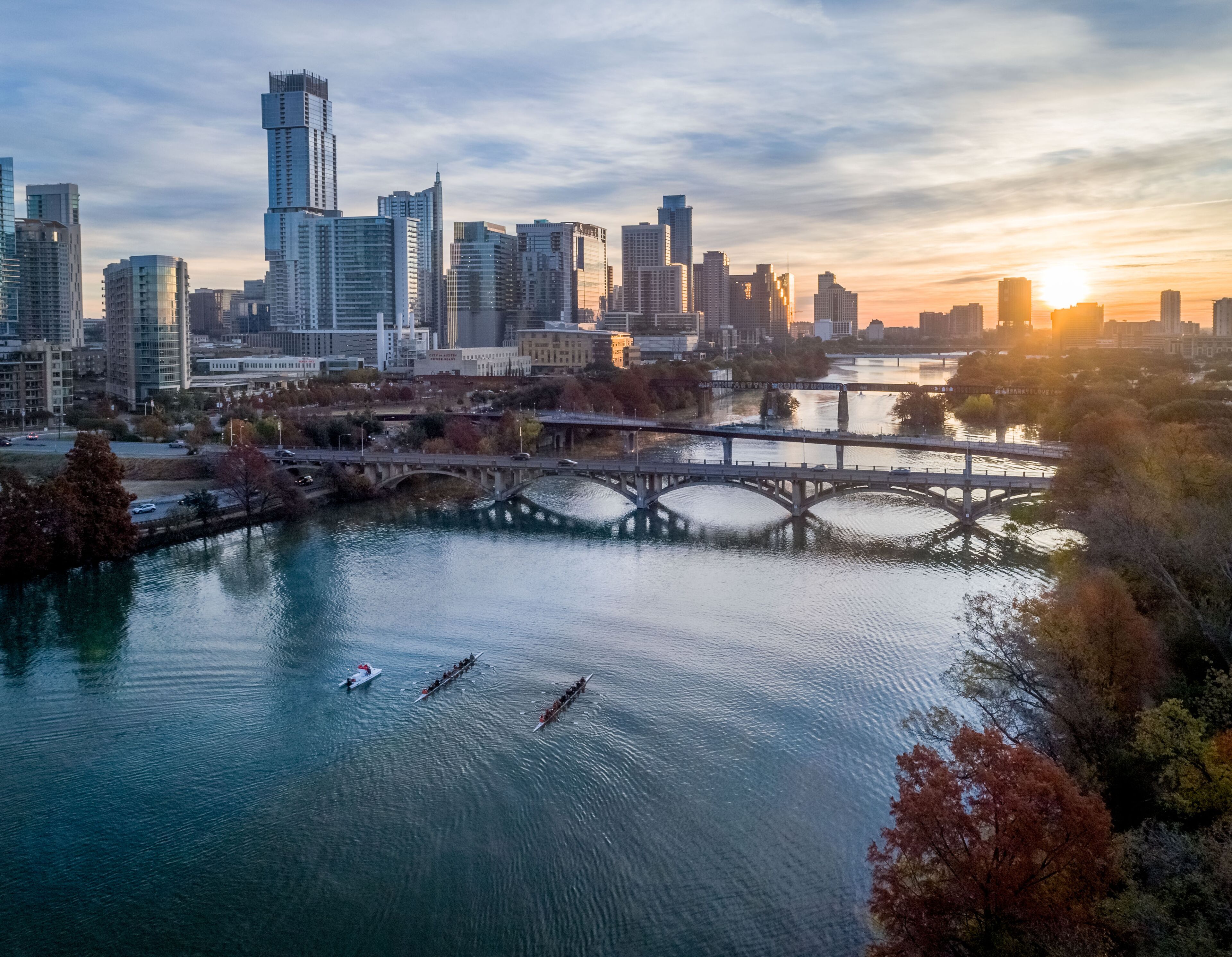 Town Lake Sunrise Rowers 1