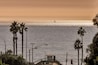 Will Rogers state beach sunset in Pacific Palisades, California, as seen from Temescal Canyon Road.
