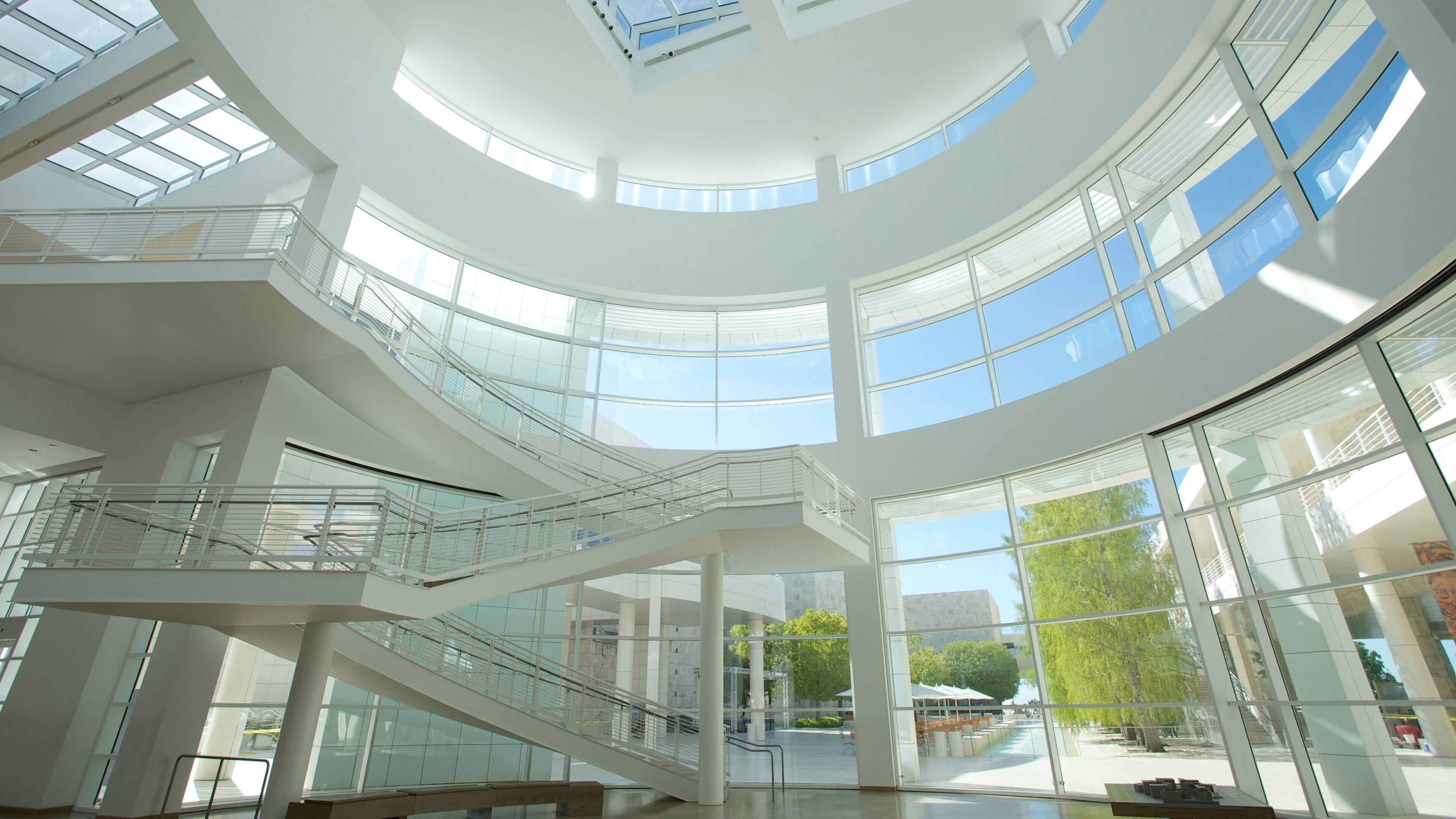 Light-filled interior of Getty Center showcasing modern architecture and artistic elegance in Los Angeles