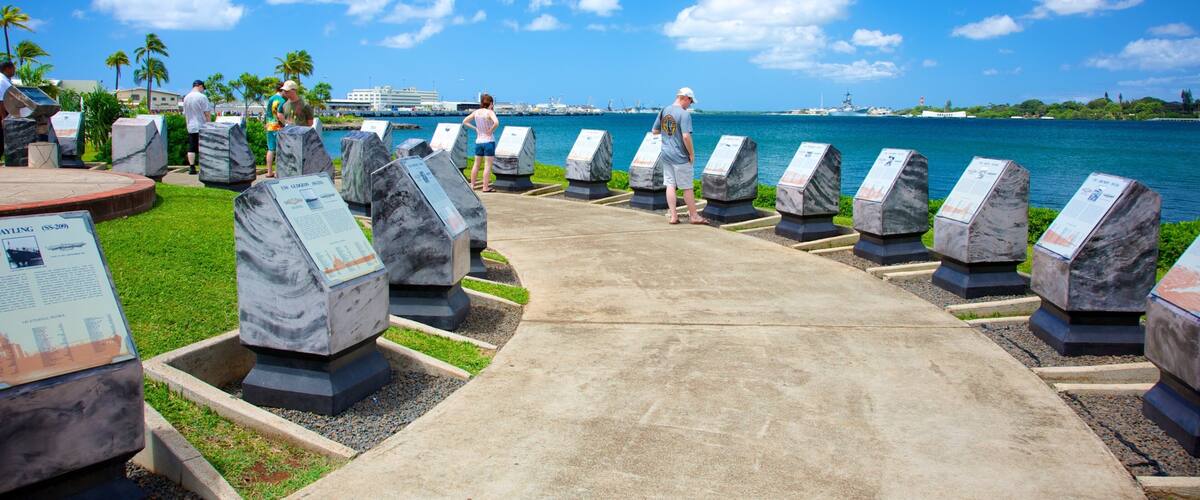 USS Bowfin Submarine Museum and Park which includes a coastal town and general coastal views