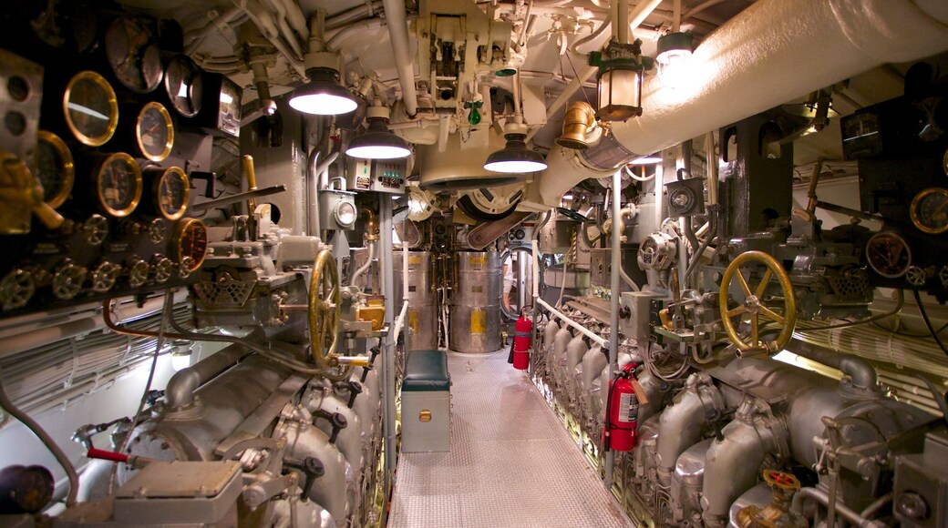 USS Bowfin Submarine Museum and Park showing interior views