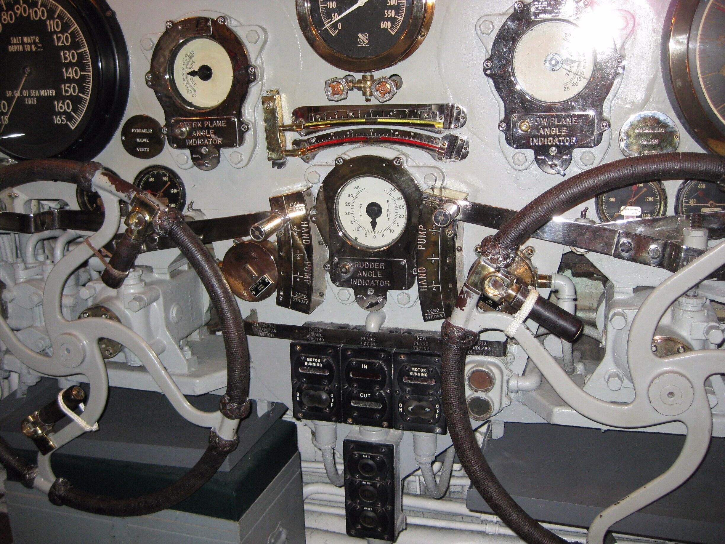 Inside the USS Bowfin submarine at Pearl Harbor.
-2010