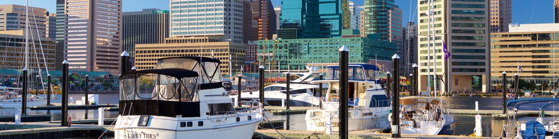 ArriĂšre-port de Baltimore qui includes gratte-ciel et baie ou port