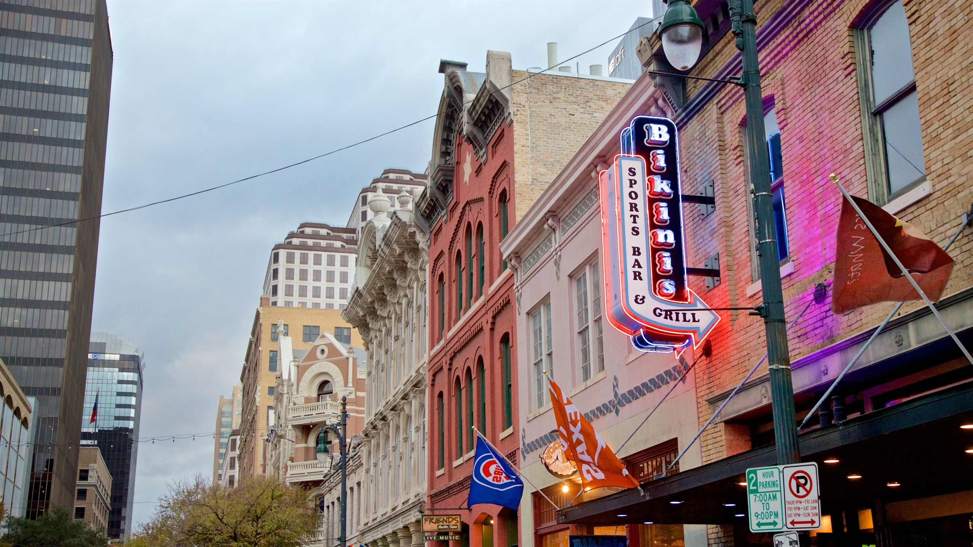 Sixth Street showing signage