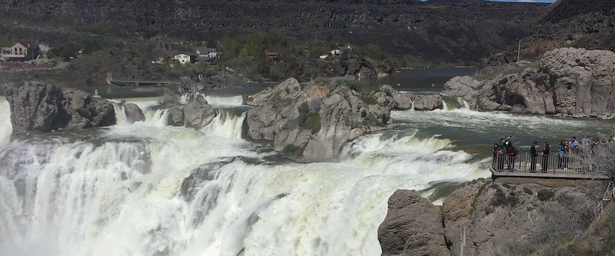 After the 2016/2017 winter lots of water running down Shoshone Falls