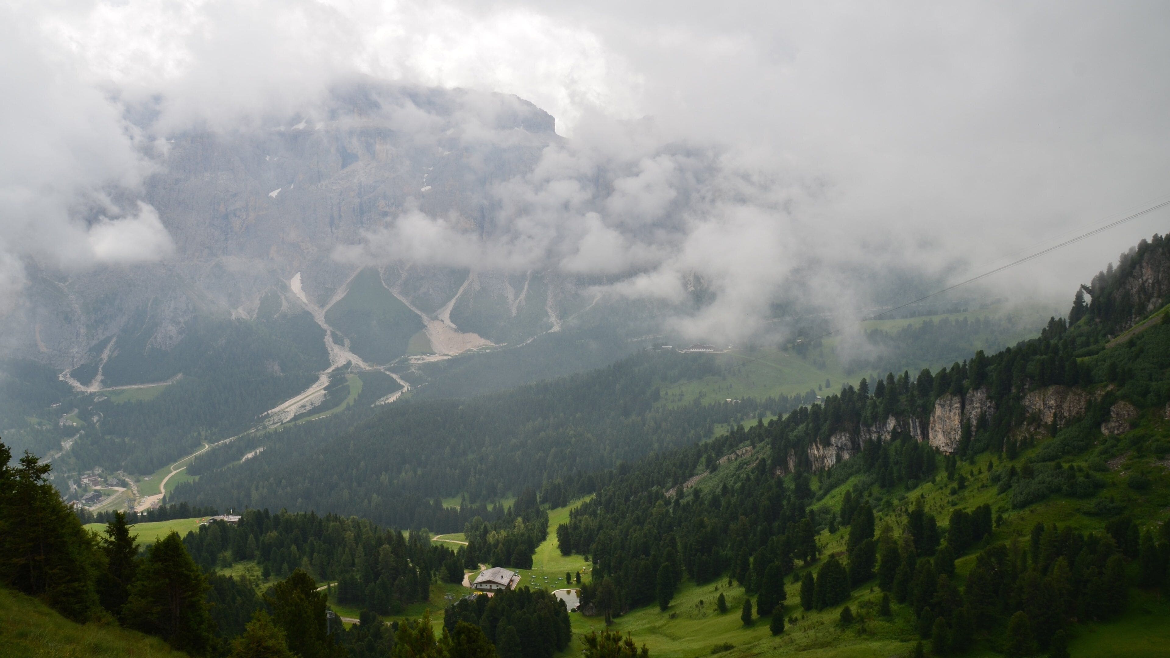 Ciampino-Sella Ski Area which includes mountains, landscape views and forests