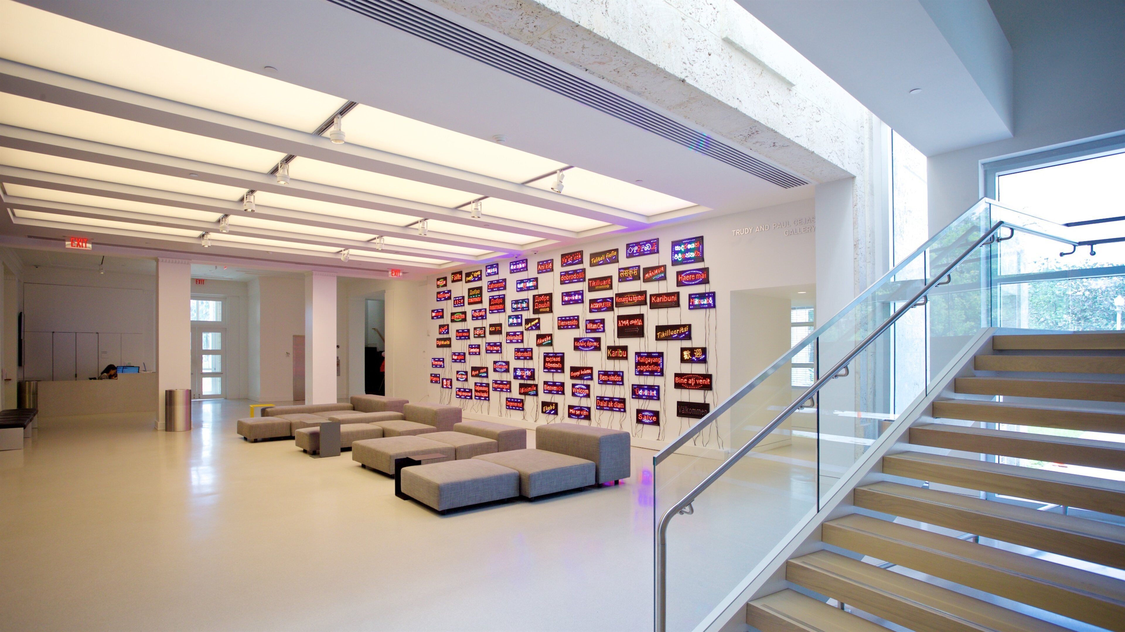 Bass Museum of Art featuring art and interior views