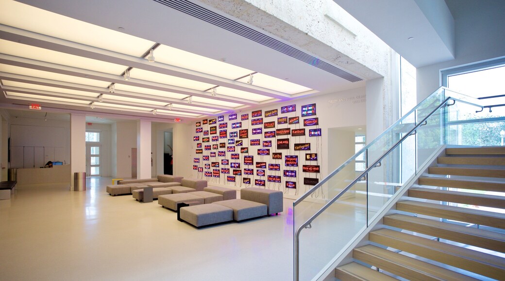 Bass Museum of Art featuring art and interior views