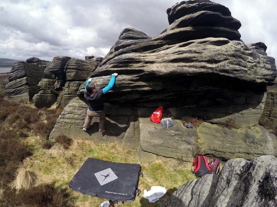 Bouldering at Stoney Edge, Yorkshire. 
http://www.theroamingrenegades.com/