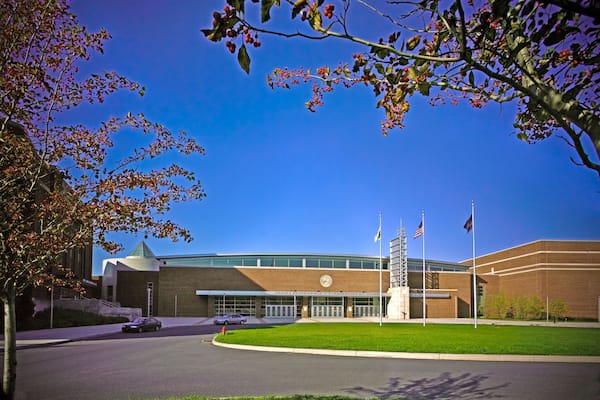 BRK876 Harrisburg, PA, state farm show complex buildings. Site of annual agricultural displays.