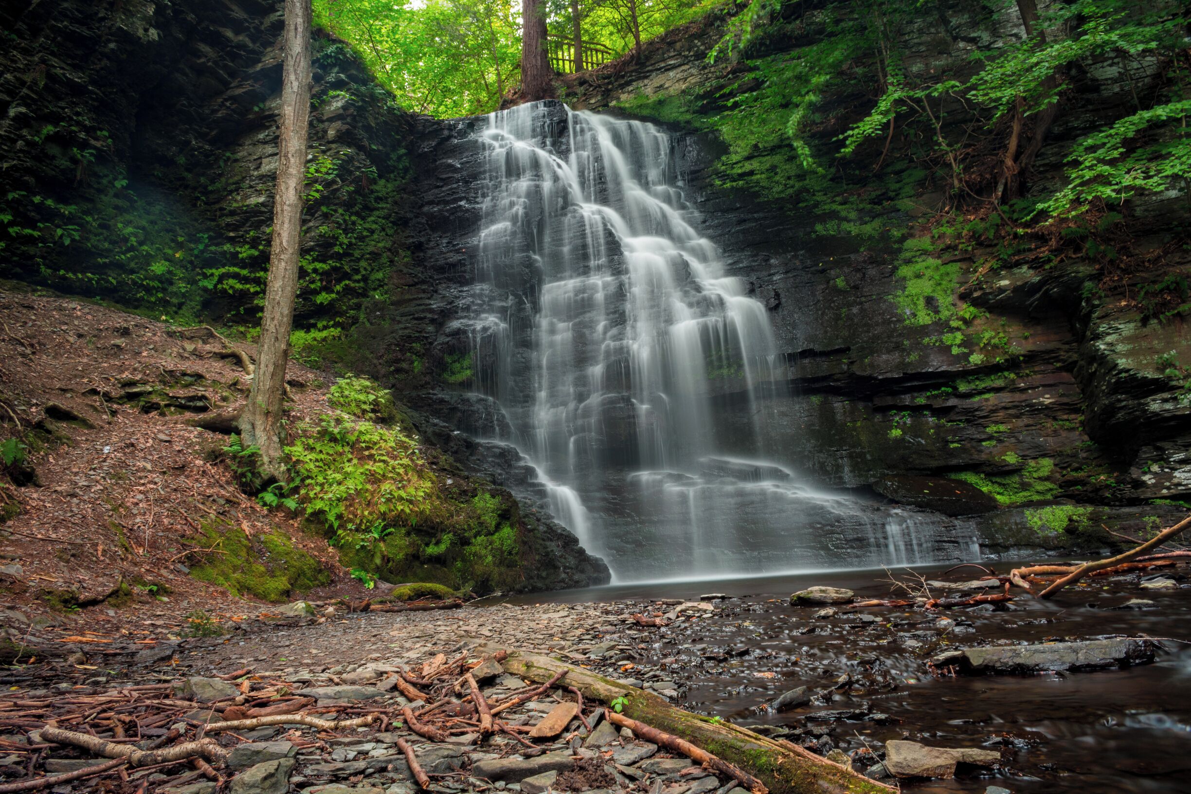 Bride Veil Falls -- part of Bushkill Falls area. #waterfall #nature #AquaTrove