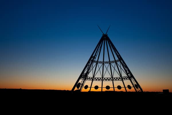 Medicine Hat Teepee at Sunset