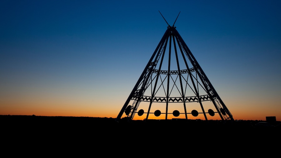 Medicine Hat Teepee at Sunset