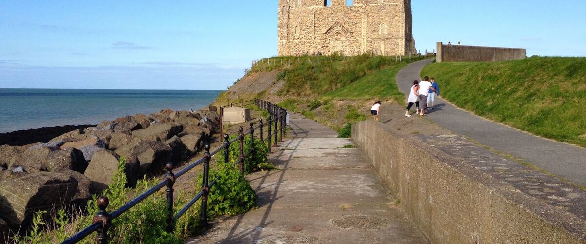 The ruins at Reculver are managed by English Heritage but are free to visit. Originally a Roman fort built against Saxon raids. Later an Anglo-Saxon monastary before becoming a parish church in the 12th Century. Fine views and lovely walks along the coast. There is a local pub for refreshments too!