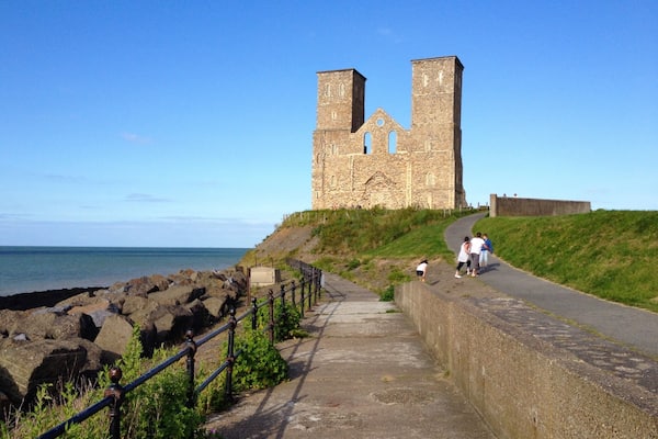 The ruins at Reculver are managed by English Heritage but are free to visit. Originally a Roman fort built against Saxon raids. Later an Anglo-Saxon monastary before becoming a parish church in the 12th Century. Fine views and lovely walks along the coast. There is a local pub for refreshments too!