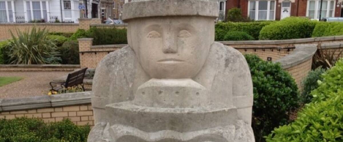 He looks so proud of the model he made lol