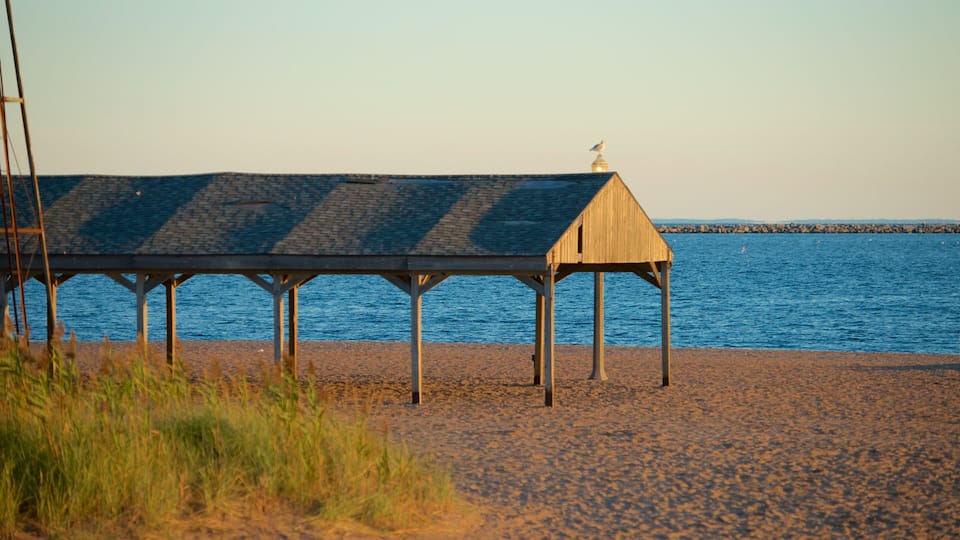 Lighthouse Point Park showing a beach